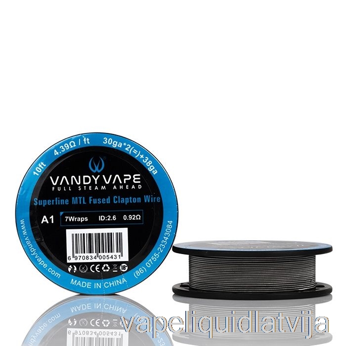 Vandy Vape Superfine Mtl Stiepļu Spoles — 10 pēdas 2,37 ohm Ss Kausētais Clapton Wire Vape šķidrums